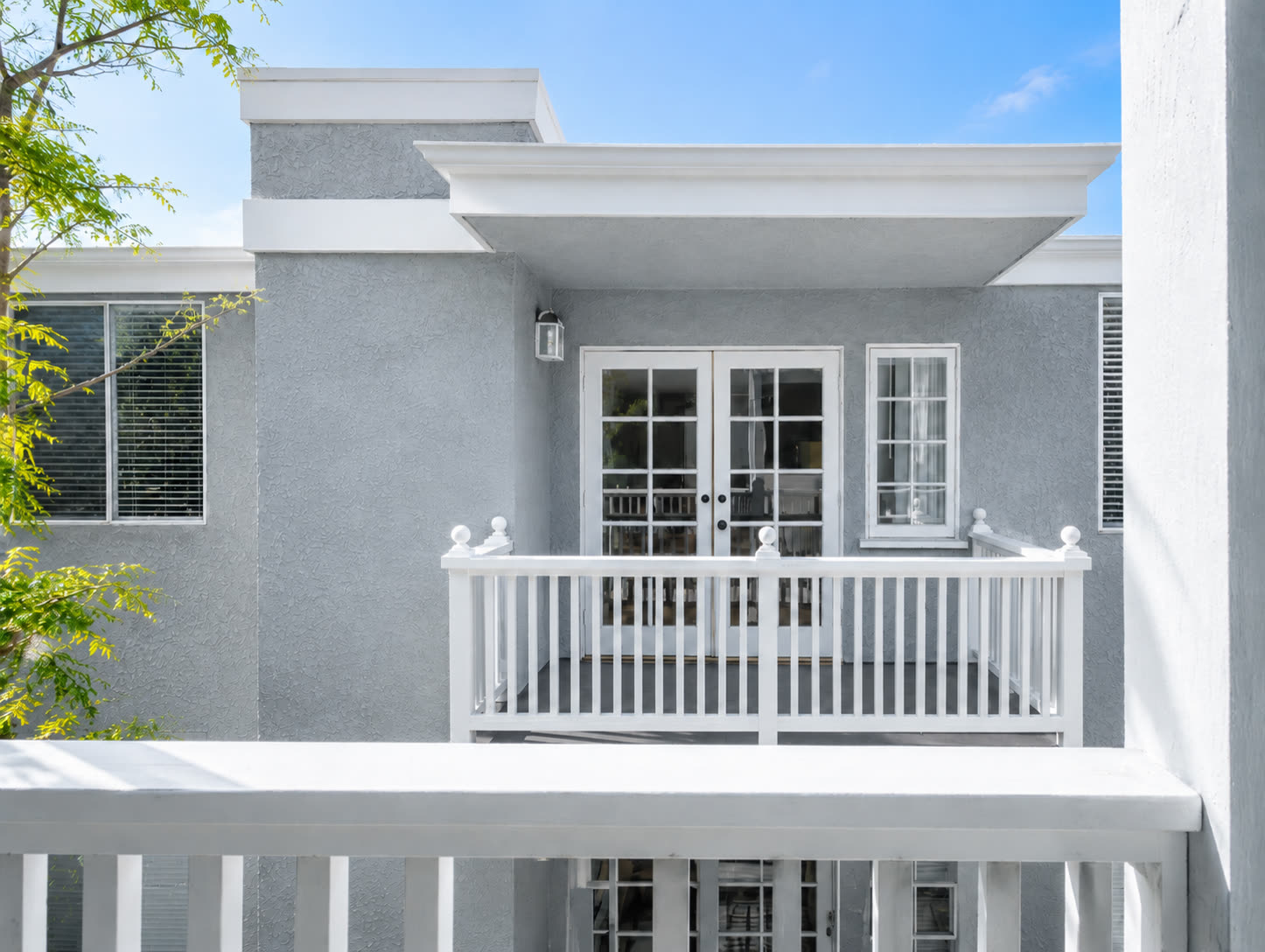 Private balcony with French doors